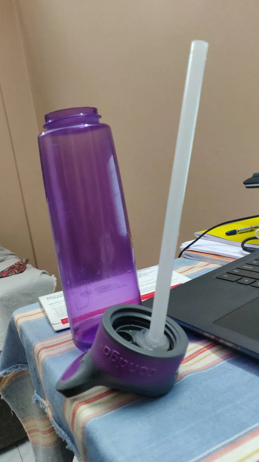 Bottle straw exchanged