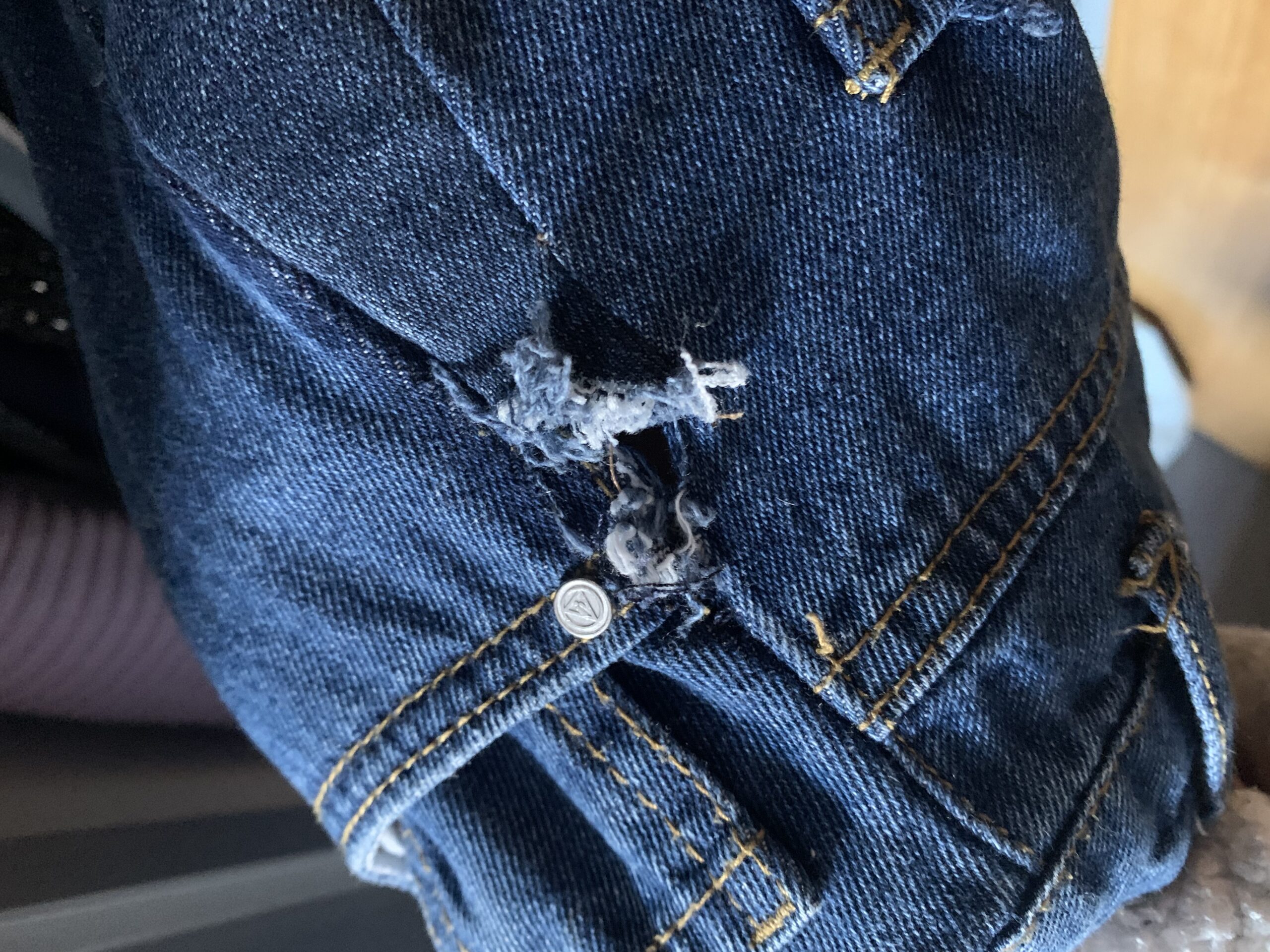 Broken jeans