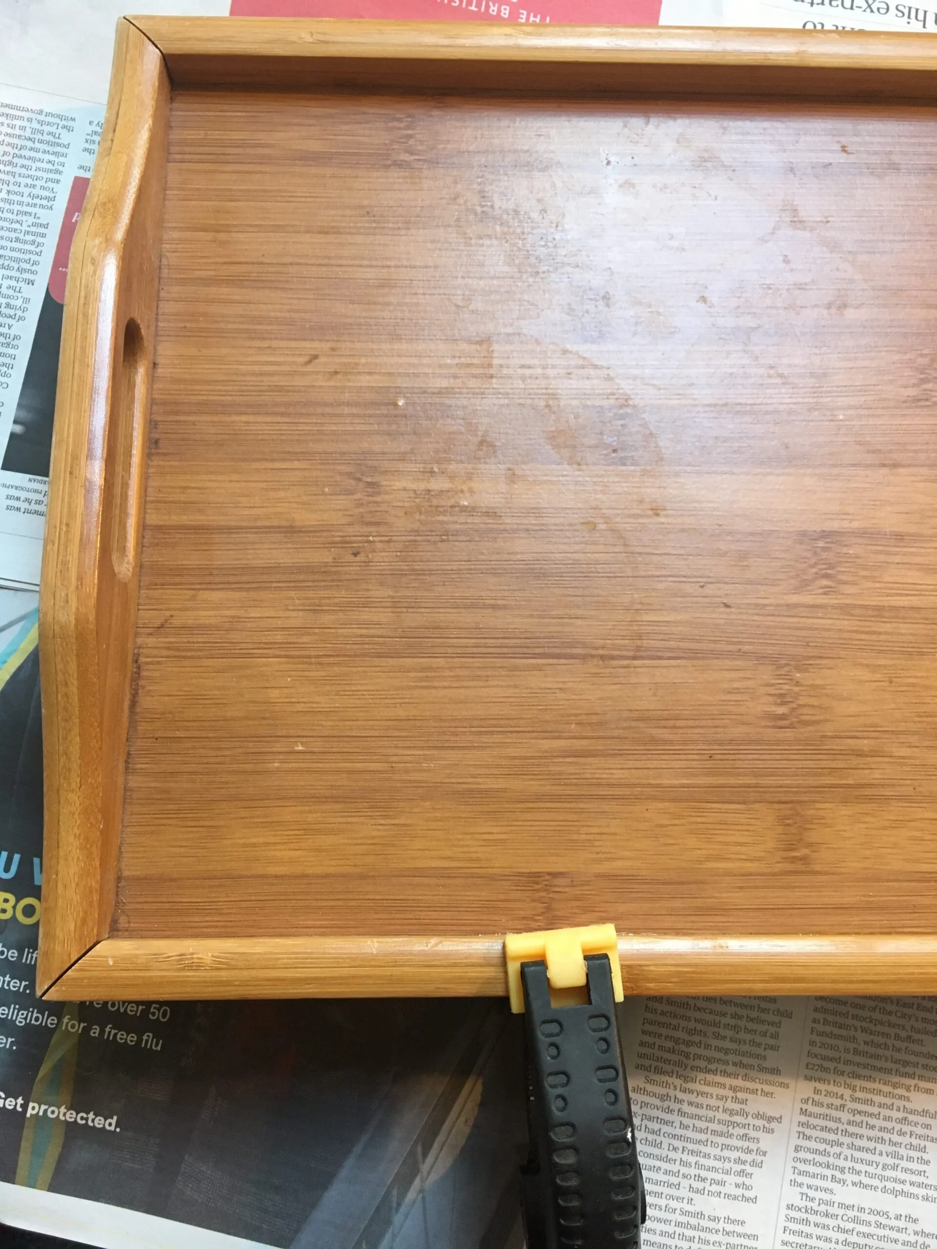 Broken tray