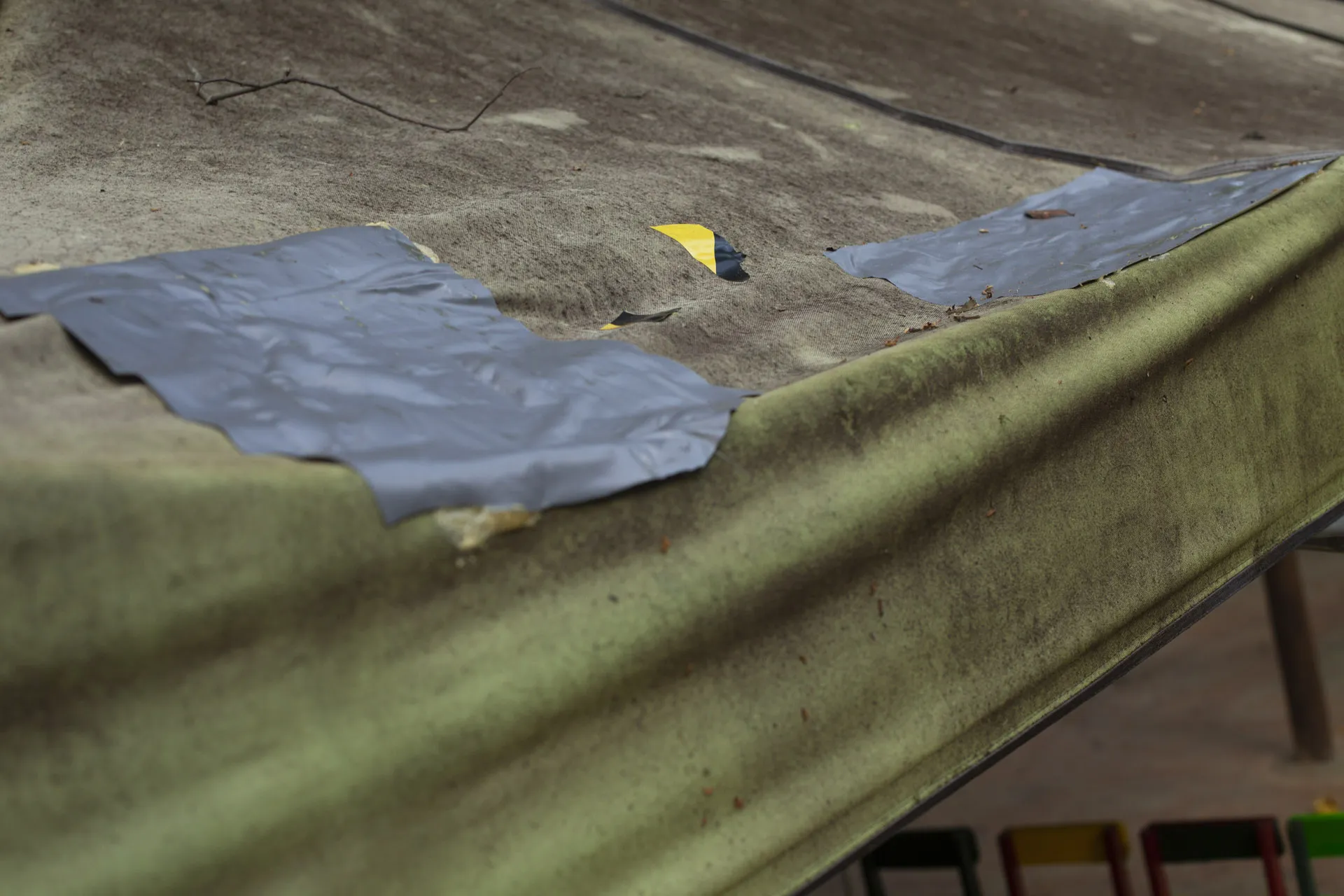 Canvas roof kludge repair
