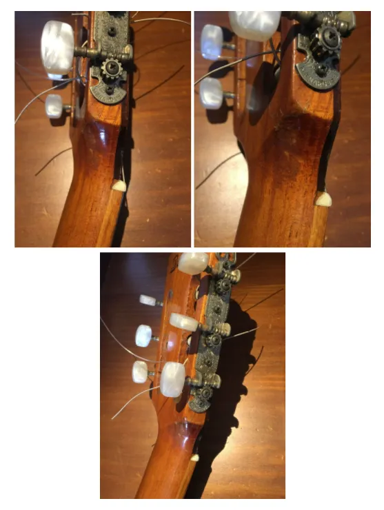 Conserto por um luthier de um violão quebrado