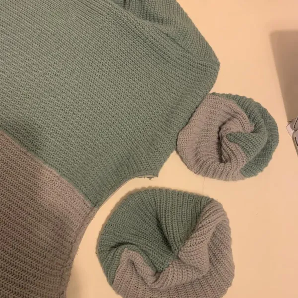 Hooded Jumper Turned Into Sweater and Head Warmers