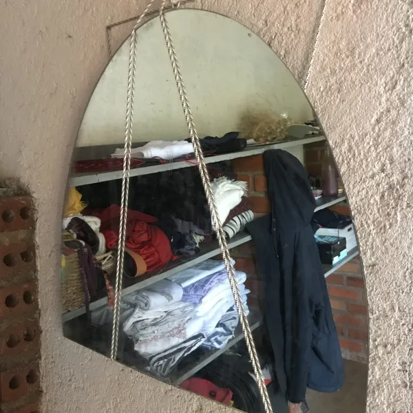 Mirror perfectly broken in halfs