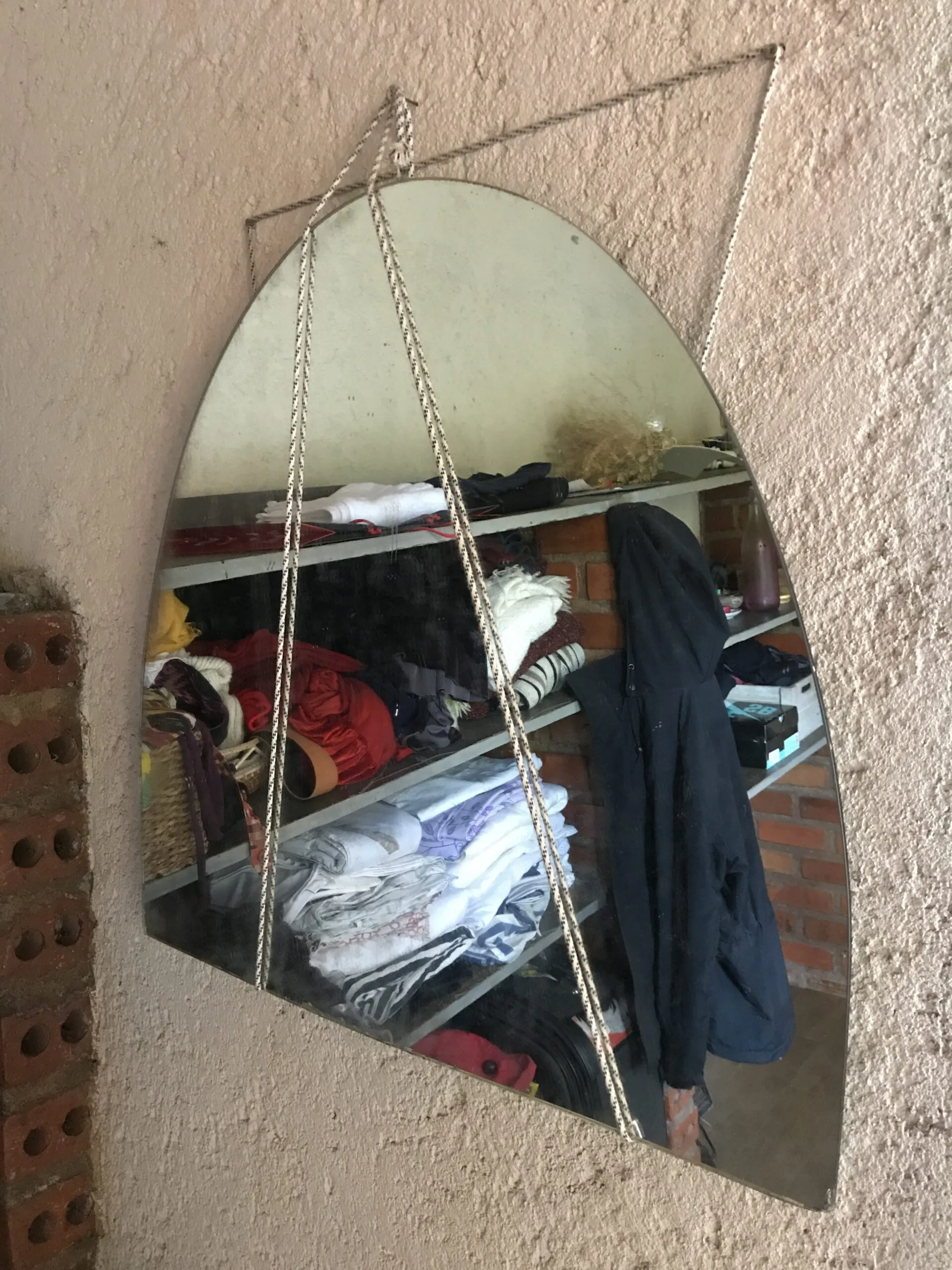 Mirror perfectly broken in halfs