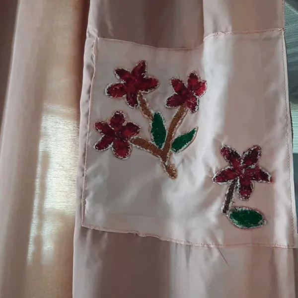 Up-cycled saree into curtain