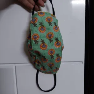 Upcycled mask from curtain