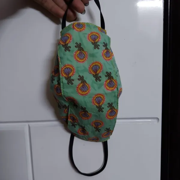 Upcycled mask from curtain